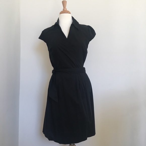 Banana Republic Dresses & Skirts - Banana Republic Black Wrap Dress 14